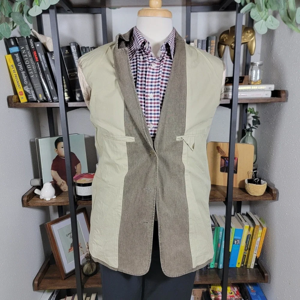 VTG The Territory Ahead Men's Sport Jacket Three Button Brown‎ Cotton Blend Med